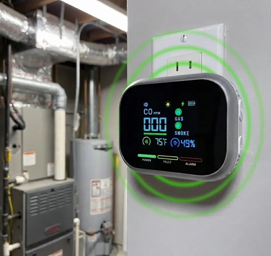 Carbon One Safe Carbon Monoxide Detector Sending Signals