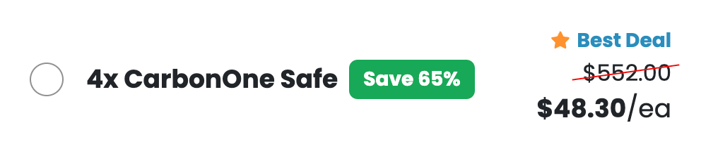 65% Package Discount For Four Carbon One Safe